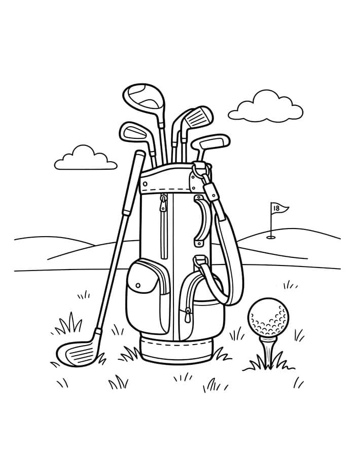 Fise de colorat cu Golf gratuit pentru copii