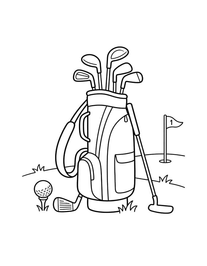 Fise de colorat cu Golf imprimabil gratuit pentru copii