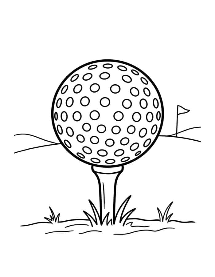 Fise de colorat cu Golf imprimabil gratuit