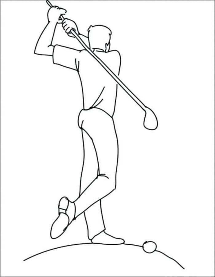 Fise de colorat cu Golf pentru copii