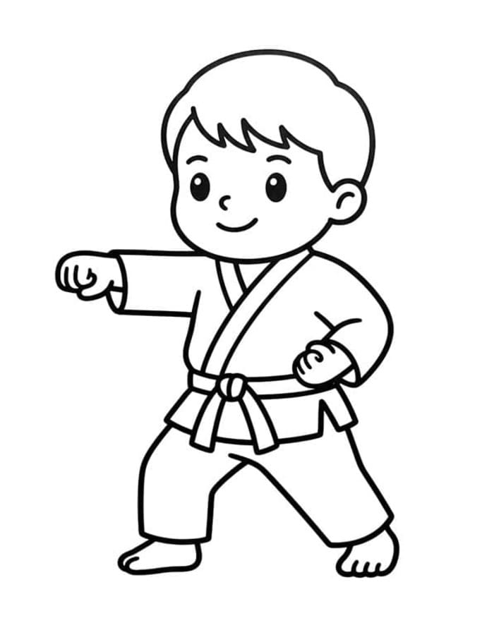 Planse de colorat cu Karate