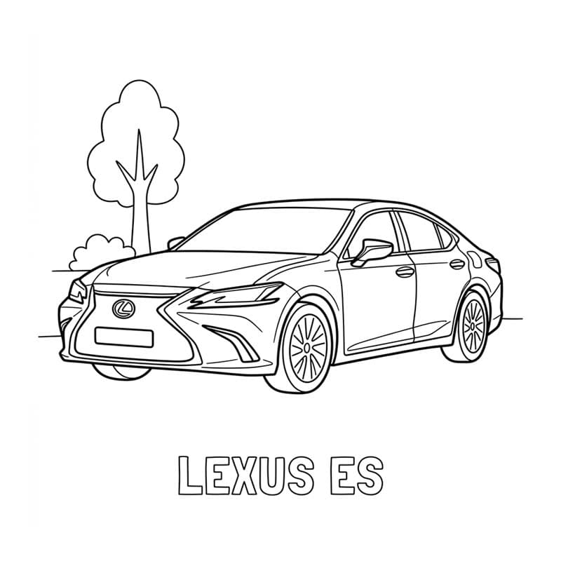 Fise de colorat cu Lexus gratuit bazic