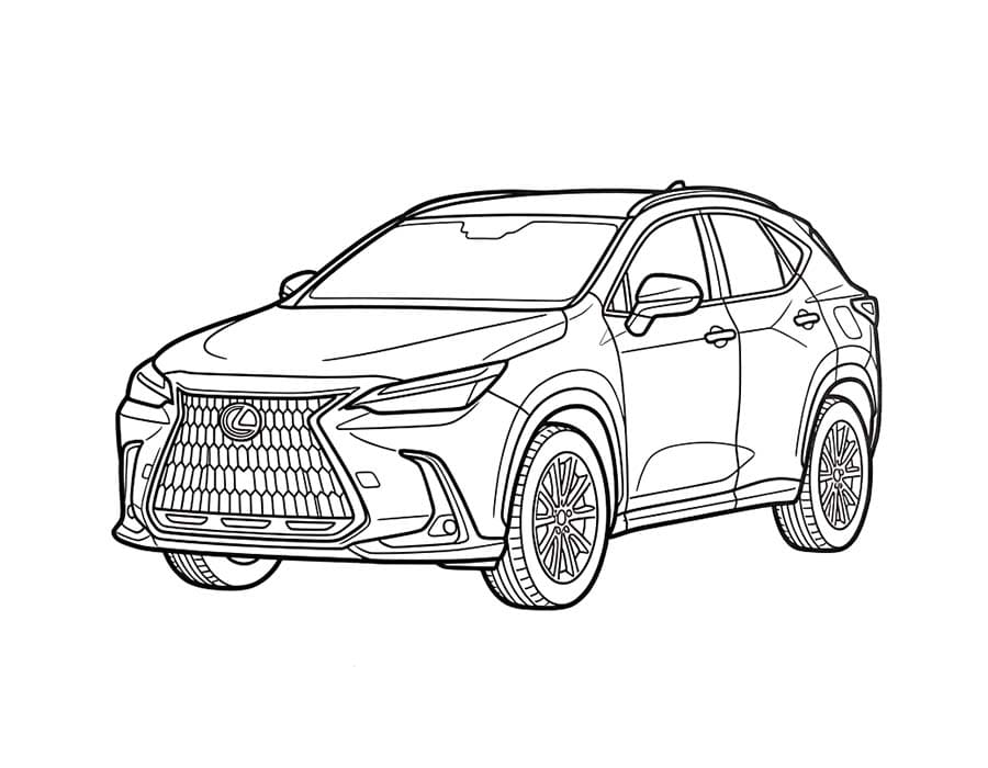 Fise de colorat cu Lexus gratuit pentru copii