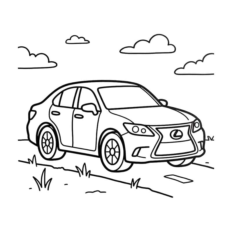 Fise de colorat cu Lexus gratuit uşor