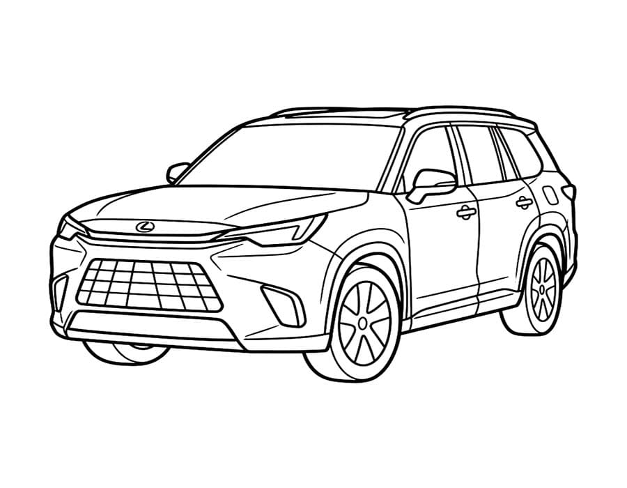 Fise de colorat cu Lexus gratuit
