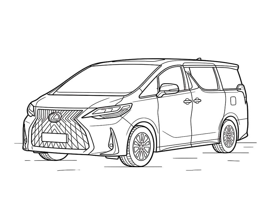 Fise de colorat cu Lexus imprimabil bazic