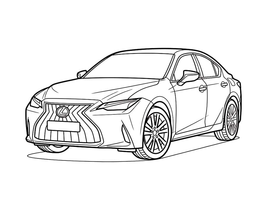 Fise de colorat cu Lexus imprimabil gratuit bazic