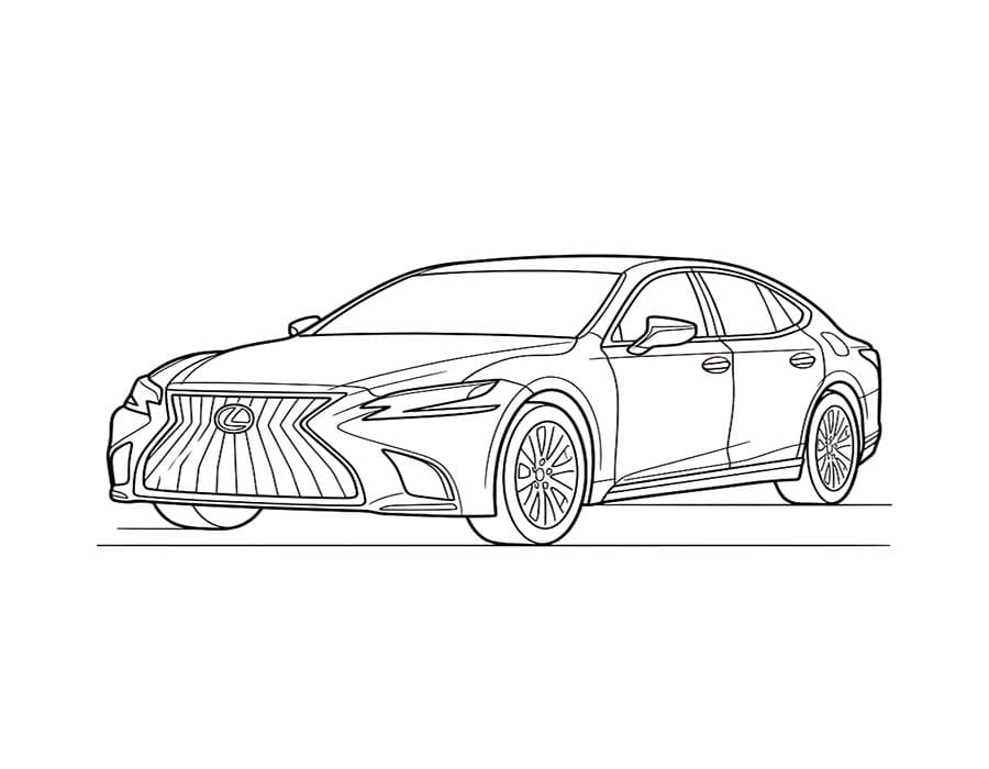 Fise de colorat cu Lexus imprimabil gratuit pentru copii