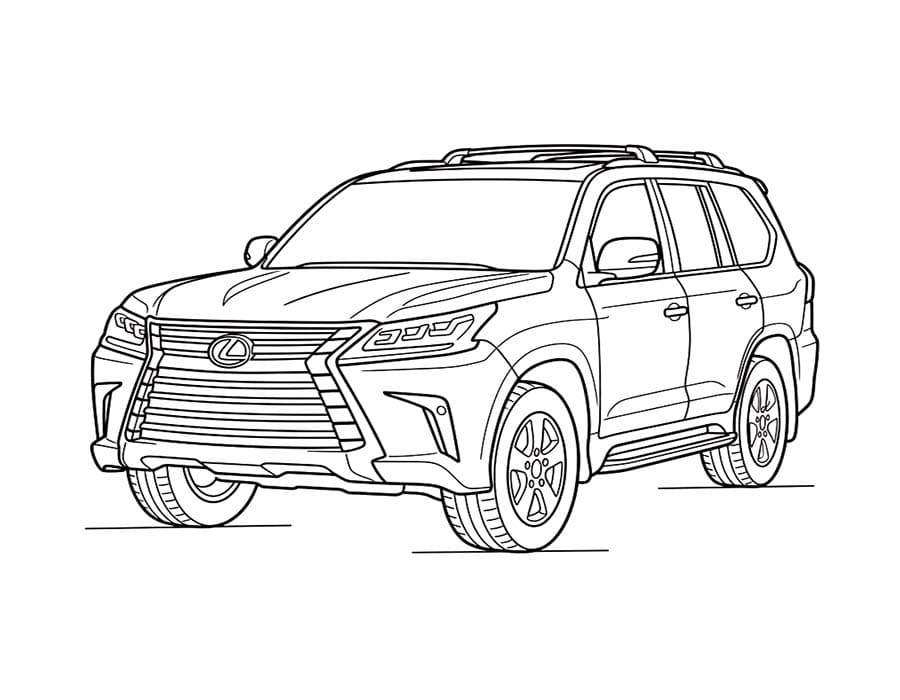 Fise de colorat cu Lexus imprimabil gratuit