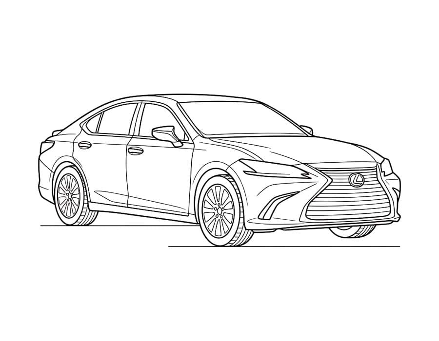 Fise de colorat cu Lexus imprimabil uşor