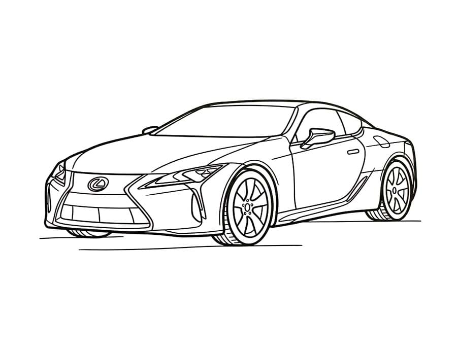Fise de colorat cu Lexus imprimabil