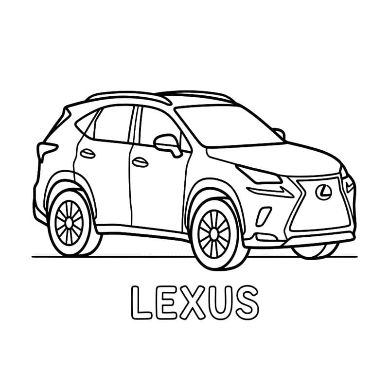 Fise de colorat cu Lexus pentru copii