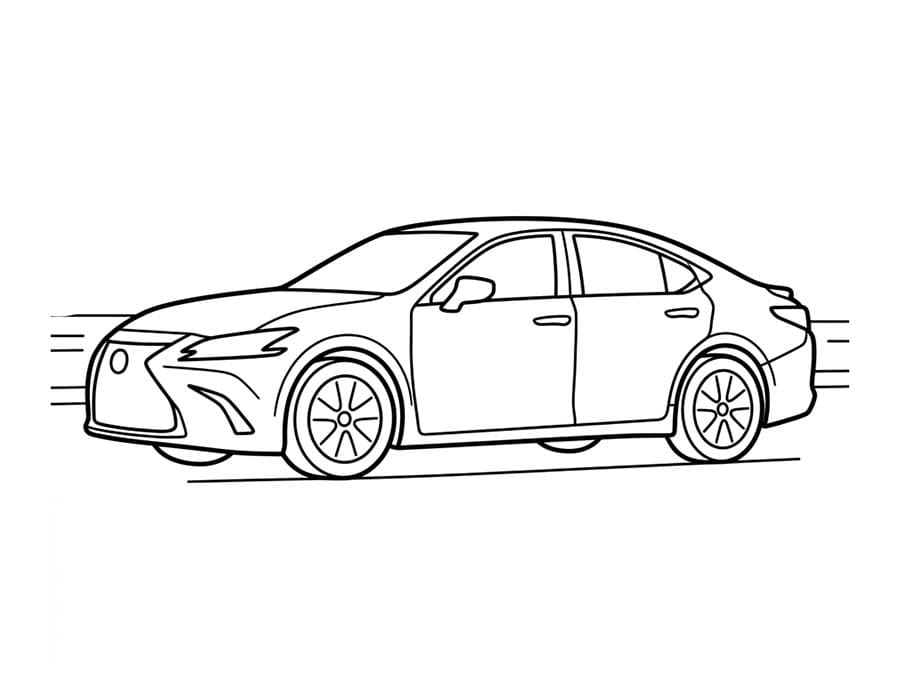 Fise de colorat cu Lexus uşor la copii