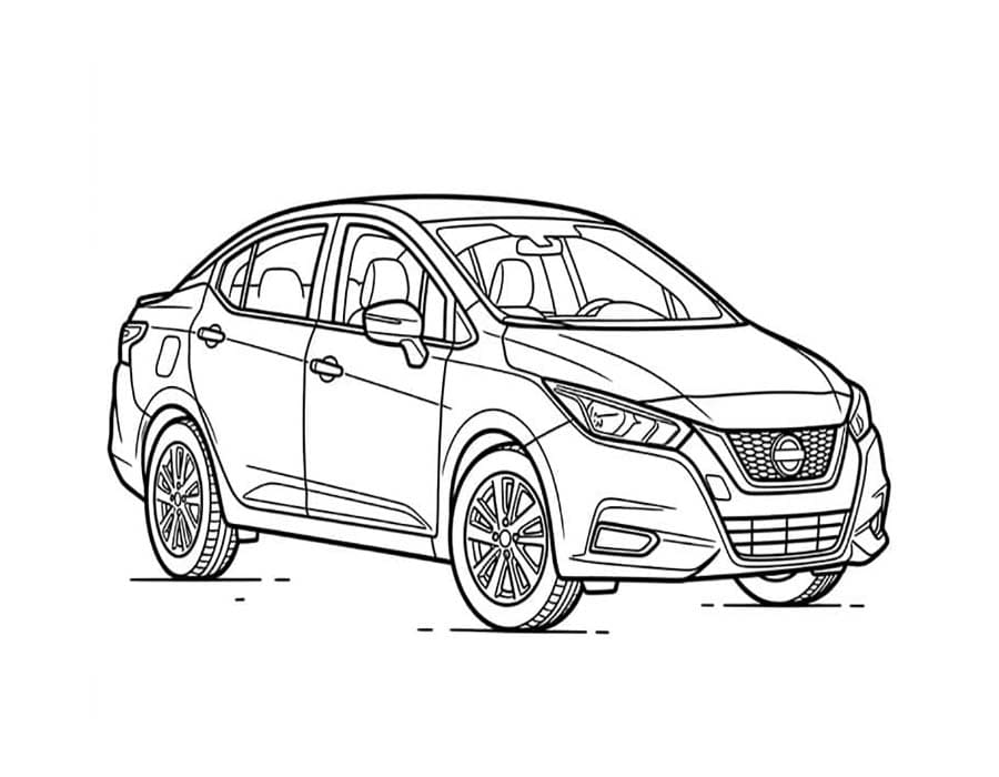 Fise de colorat cu Nissan gratuit pentru copii