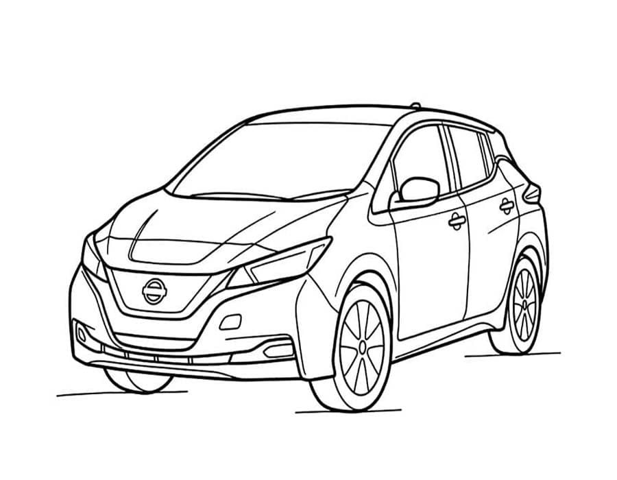 Fise de colorat cu Nissan imprimabil gratuit pentru copii
