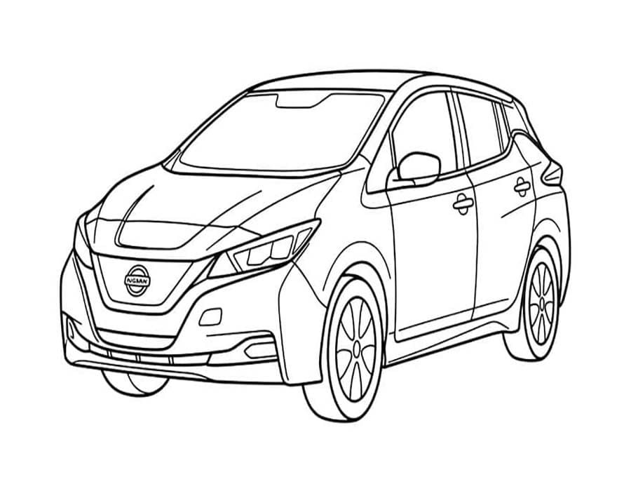 Fise de colorat cu Nissan imprimabil gratuit