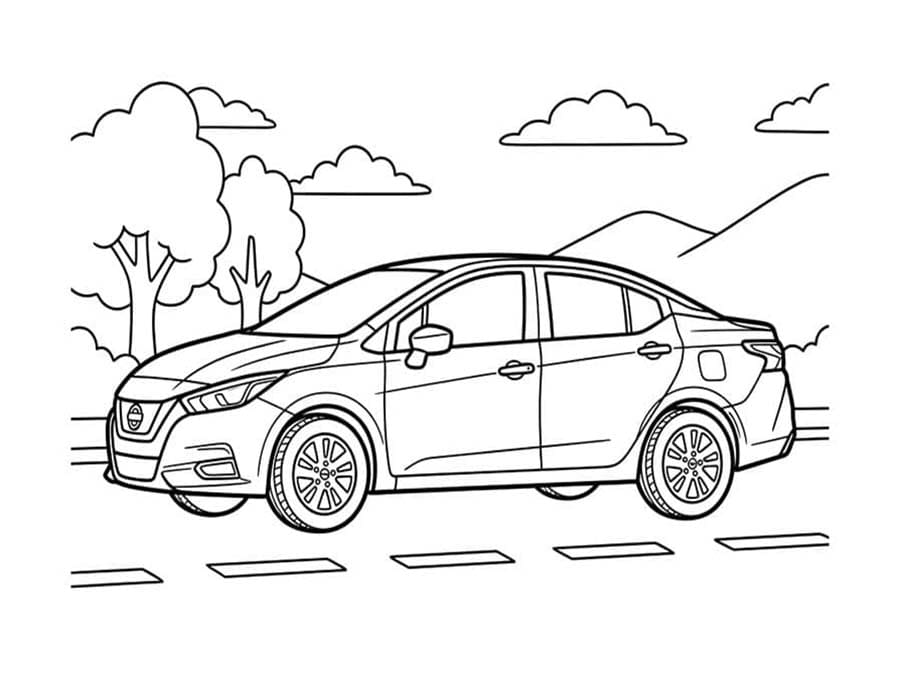 Fise de colorat cu Nissan imprimabil